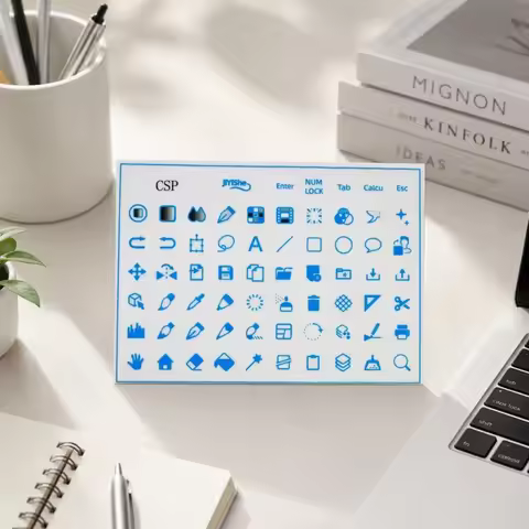 Clip Studio Paint CSP Shortcut Icon Rub‑on Transfer Stickers For Keycaps Drawing Hotkey Keyboard Dec