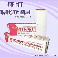 Quaff DTF Film Roll Matte Hot Peel 100 meters DTF Transfer Film