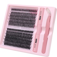 False Eyelashes 30D + 40D/60D + 80D Mixed Pack, 10-14 mm + Scissors + Glue & Remover, Suitable for S