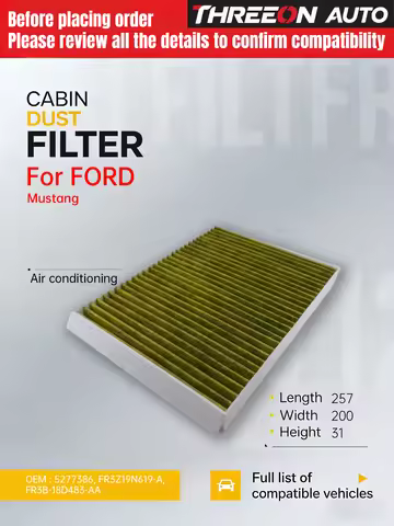 For Ford Mustang 2.3T 3.7L GT/GT350R 5.0 5.2 S550 2014- Activated Carbon Cabin Filter FR3Z19N619A MK