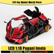 LCD CLD Diecast model 1/18 scale Pagani Imola Metal static decoration Holiday gift collection