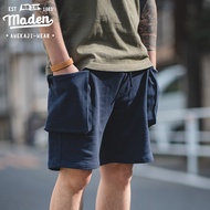 Madenยี่ห้อหลวมผู้ชายฤดูร้อนผลิตภัณฑ์ใหม่ฮิปฮอปญี่ปุ่นย้อนยุคสไตล์ทหารp44 กางเกงขาสั้นกระเป๋าขนาดใหญ