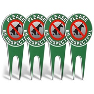 4 Pieces No Poop Dog Signs Please Be Respectful No Pooping Dog Lawn Signs No Dog Poop Yard Signs