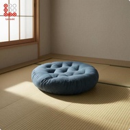 [Lovoski] Round Meditation Cushion Linen Meditation Cushion Breathable Round Floor Pillow