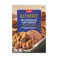 Coles Ultimate 40% Chocolate Chip Cookies Dipped Chocolate 400g