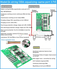 6S 7S 8S 24V 130A 180A 230A 300A BMS 18650 Li-Ion Lifepo4แบตเตอรี่ลิเธียมแบตเตอรี่ Balance เครื่องมื