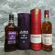 (精選優惠2支裝 Set of 2) Glenfiddich 12 YO Sherry Cask Single Malt Whisky 700ml & Jura 12 YO Sherry Cask S