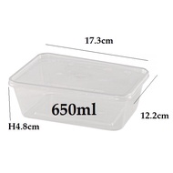 650 Rectangular Disposable Container (650ML)-250pcs/cartoon