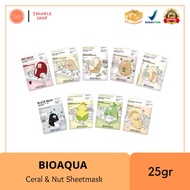 BIOAQUA CERAL & NUT SHEET MASK SERIES DAN MASKER VARIAN BIJI BUAH | MASKER WAJAHA