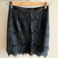 airspace black lace miniskirt