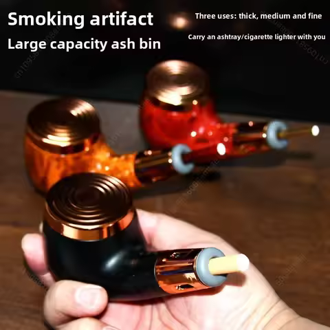 New pipe shaped portable ashtray, non dropping cigarette ash car ashtray, cigarette accessories, men