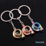 [Tzuscene]Mini Turbo Turbocharger Keychain Spinning Turbine Key Chain Ring Keyring