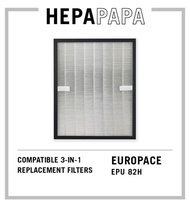 Europace EPU 82H Compatible 3-in-1 Replacement Filter [HEPAPAPA]