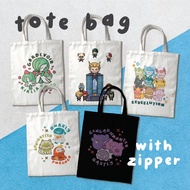 Anime Illustrated Canvas Tote Bag (Pokemon/ MHA)