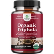 Digestive Triphala Capsules Organic Complex - Organic Triphala Colon Cleanser & Detox Digestive Heal