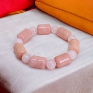 JUMBO ROSE QUART STONE BRACELET 14 MM LUXURY STONEOriginal ELEGAN