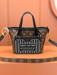💟LV Neverfull BB雙面托特包-老花黑色 M12099 Louis Vuitton Neverfull Bandoulière Inside Out BB Bag，#全實拍 100%new