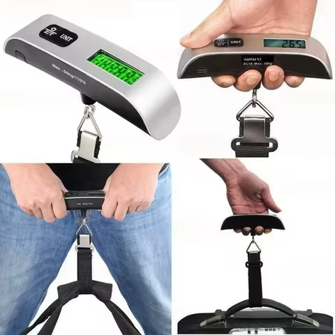 50kg 10g Digital Scale Electronic Balance Kitchen Luggage Hanging Scale Weight Suitcase Travel Scale
