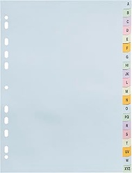 Exacompta - Ref 2621E - 1 Index of Pastel Card 170gsm Forever with 20 alphabetical push buttons from