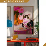 Wall paintings, Cat Poster, Maximalist Poster, Pet Poster, Preppy Art, Trendy Poster, Aesthetic Wall