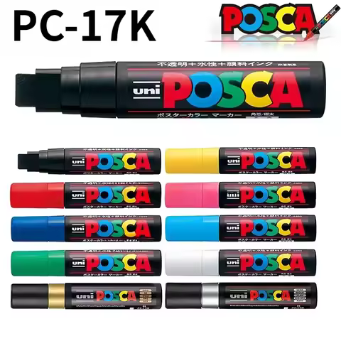 UNI POSCA PC-17K Marker Graffiti Paint Pen Art Markers POP Wide Tips 15mm Fabric Pen Art Supplies Br