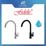 FIDELIS FT-150-4 | FT-150-4 BK CHROME / BLACK SINGLE LEVER SINK TAP