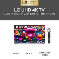 55 Inch LG 4K UHD AI TV UA84 HDR10 (2025)