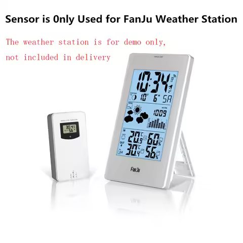 Digital Temperature Humidity Meter Wireless Sensor Hygrometer 433.92MHz Thermometer for FanJu Weathe