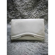 Leather Clutch Purse Baguette Bag
