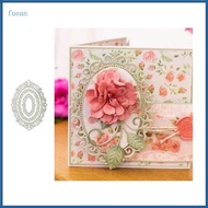 FUEAN Retro Ellipse Lace Frame Cutting Die Carbon Steel Template for Festive DIY Decor