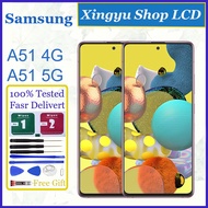 Original AMOLED For Samsung Galaxy A51 4G A51 5G LCD Display Touch Screen With Frame Replacement
