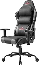 EUREKA ERGONOMIC Gaming Chair, High Back Office Chair with Wavy One-Piece Lumbar Support, Recliner Computer Chairs with Adjustable Armrest, PU Leather Swivel Video Game Chair for Adults, Black &amp; Grey