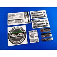 Sticker Ex5 Chain case/Barcode/Battery Caution/Engine oil/Swing Arm Sticker For Honda EX5 Dream