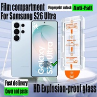 1- 2 Pcs Simple Paste HD Tempered Glass Screen Protector For Samsung Galaxy S26 Ultra Plus S25 edge 