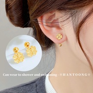 韩式24K金原装钛合金耳环 Anting Perempuan Subang Emas Earing 916耳环
