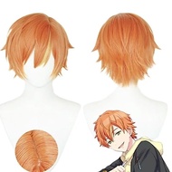 Anime Project SEKAI COLORFUL STAGE Shinonome Akito Cosplay Wig Short Orange Heat Resistant Synthetic