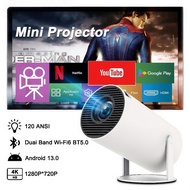 Hy300 Projector Wireless Professional Wifi Bluetooth Cinema Android 13 Mini LED Small Projector 4K A