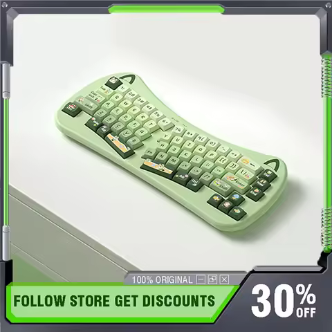 BOW K666DL Ergonomic Alice Keyboard Wireless Tri-mode ABS Lightweight Portable Business Office Keybo