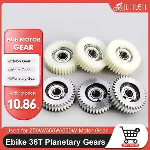 3Pcs Electric Bicycle Planetary Gear 36Teeth Gears With 8mm Bearings Wheel Hub Electric Bike Nylon G