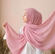 Hijab Pashmina Plisket Lidi Full Terbaru Ukuran 180x75Cm Bahan Ceruty Premium Warna Terlengkap