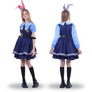 GIRLS JUDY HOPPS CITY RABBIT POLICE OFFICER HALLOWEEN COSTUME