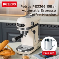 Petrus PE3366เครื่องชงกาแฟเอสเปรสโซอัตโนมัติเครื่อง Foaming Milk Frother 15Bar ปั๊มความดัน1230W