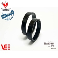 Ring Cincin Couple / Pasangan / Single Titanium - Black - RT01Black