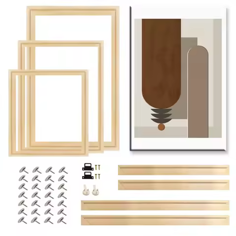 45x65 50x70cm Natural Wooden Picture Frame For Wall Canvas Frame Diamond Painting Frame Picture Post