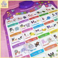 Poster Belajar Angka dan Huruf Poster Edukasi Anak Bersuara Belajar ABC dan Alfabet