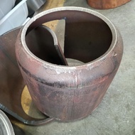 Dapur Pemanas Luar Bandar Teras Dapur Pembakaran Kayu Teras Dapur Kayu Api Teras Keluli Tebal Teras 