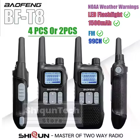 Baofeng BF-T8 Walkie Talkie UHF MINI USB Charge High Capacity Ham Radio 1500mAh 99CH Long Range Port