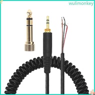 WU Replacement Spring Cable Cord Wire Plug for -Beyerdynamic DT 770 770Pro 990 990Pro Headphone Acce