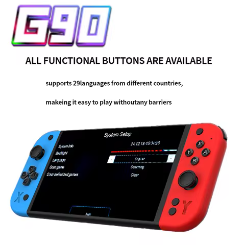 G90 7 inch 64GB 4000mAh high definition arcade handheld game console for PSP/PS1 nostalgic retro TV 