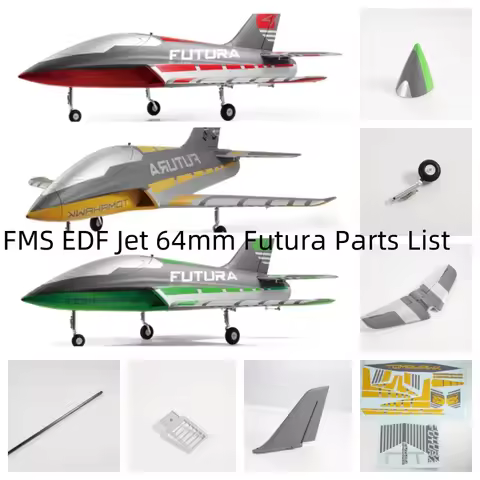 FMS EDF Jet 64mm Futura Foam Outdoor Remote control airplane Parts Cowl Canopy Control Horn Front La